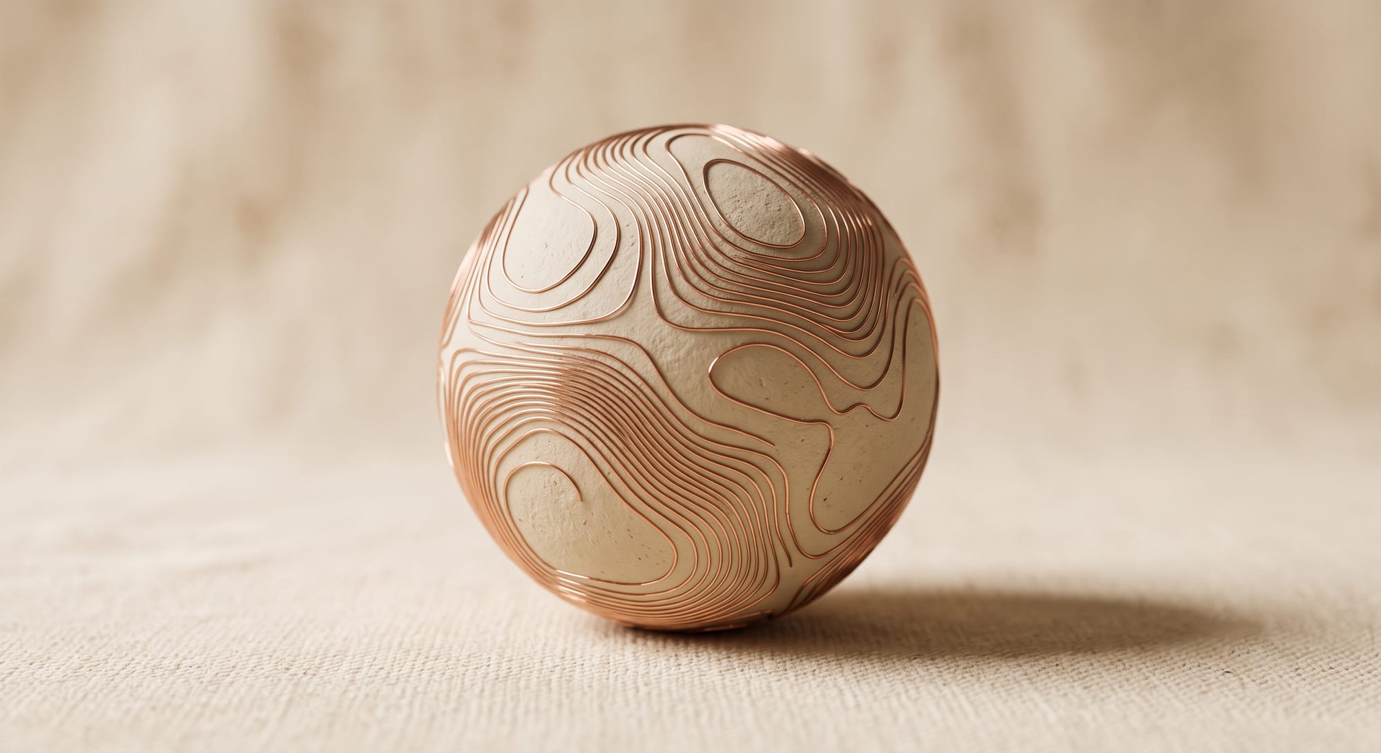 Copper sphere representing Cancerguard multi-cancer early detection